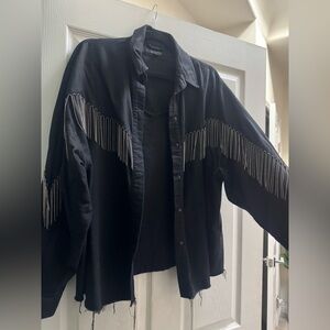 All Saints Tassel Jacket in perfect condition size 6
